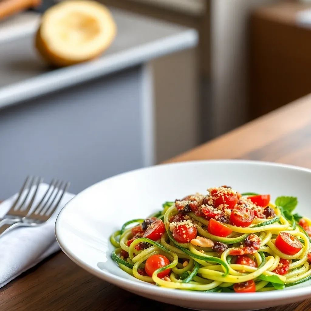 Zucchini Ribbon Pasta Primavera